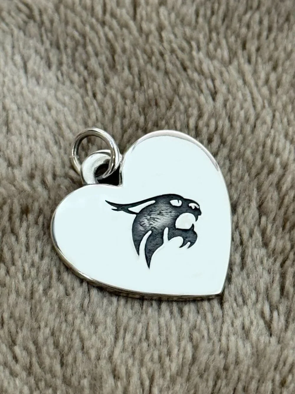 Texas State University Classic Heart Charm